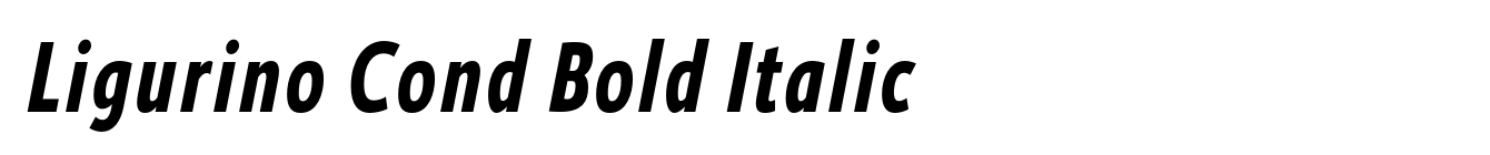 Ligurino Cond Bold Italic